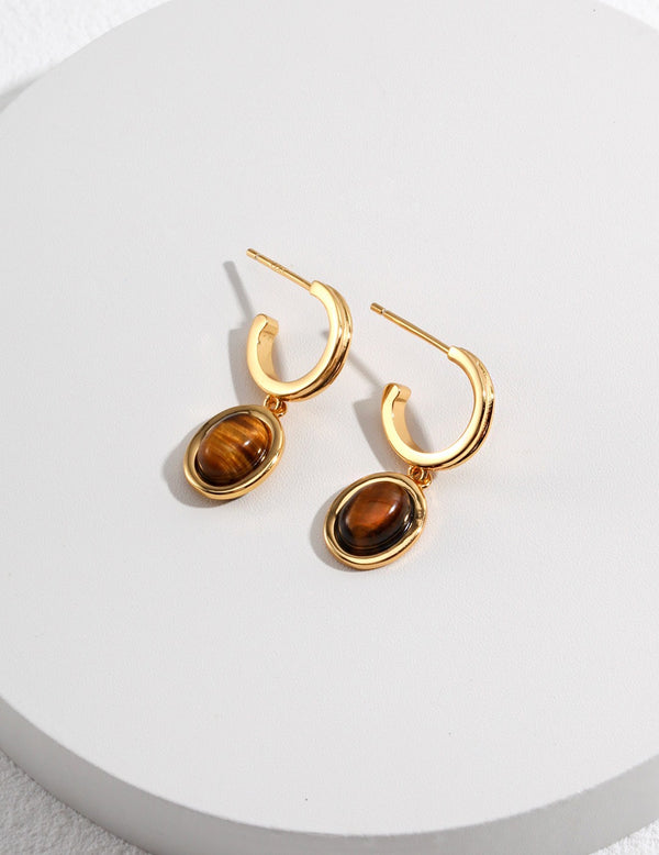 Nicole Tiger's Eye Earrings