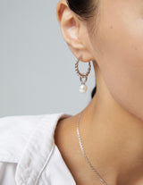 Madge Pearl Hoop Earrings