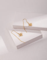 Snowflake Threader Earrings