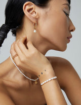 Madge Pearl Hoop Earrings