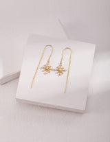 Snowflake Threader Earrings