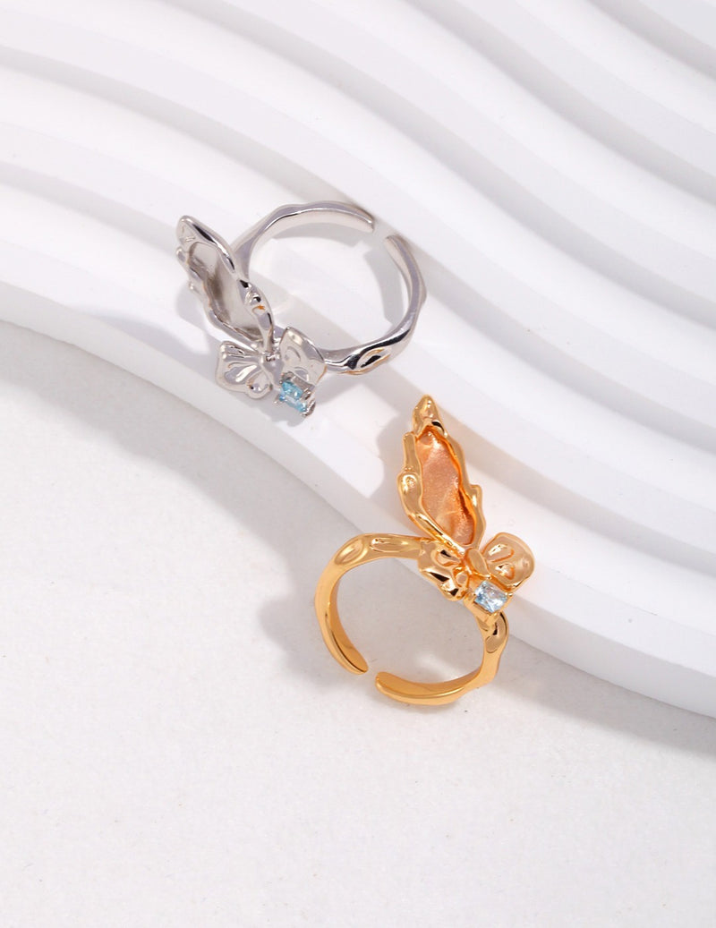 Butterfly Zircon Ring