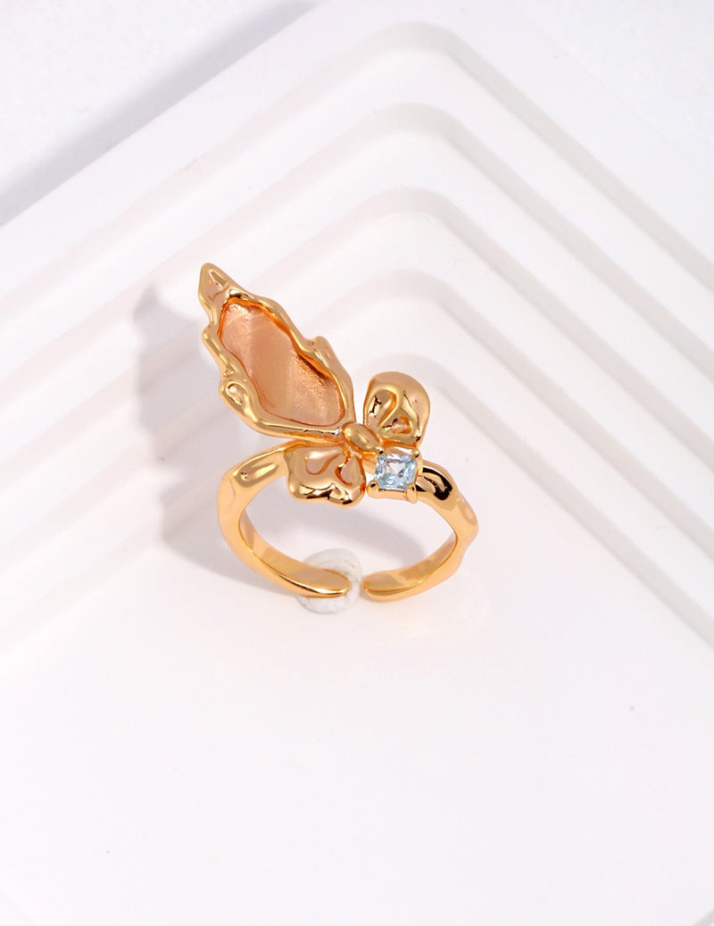 Butterfly Zircon Ring