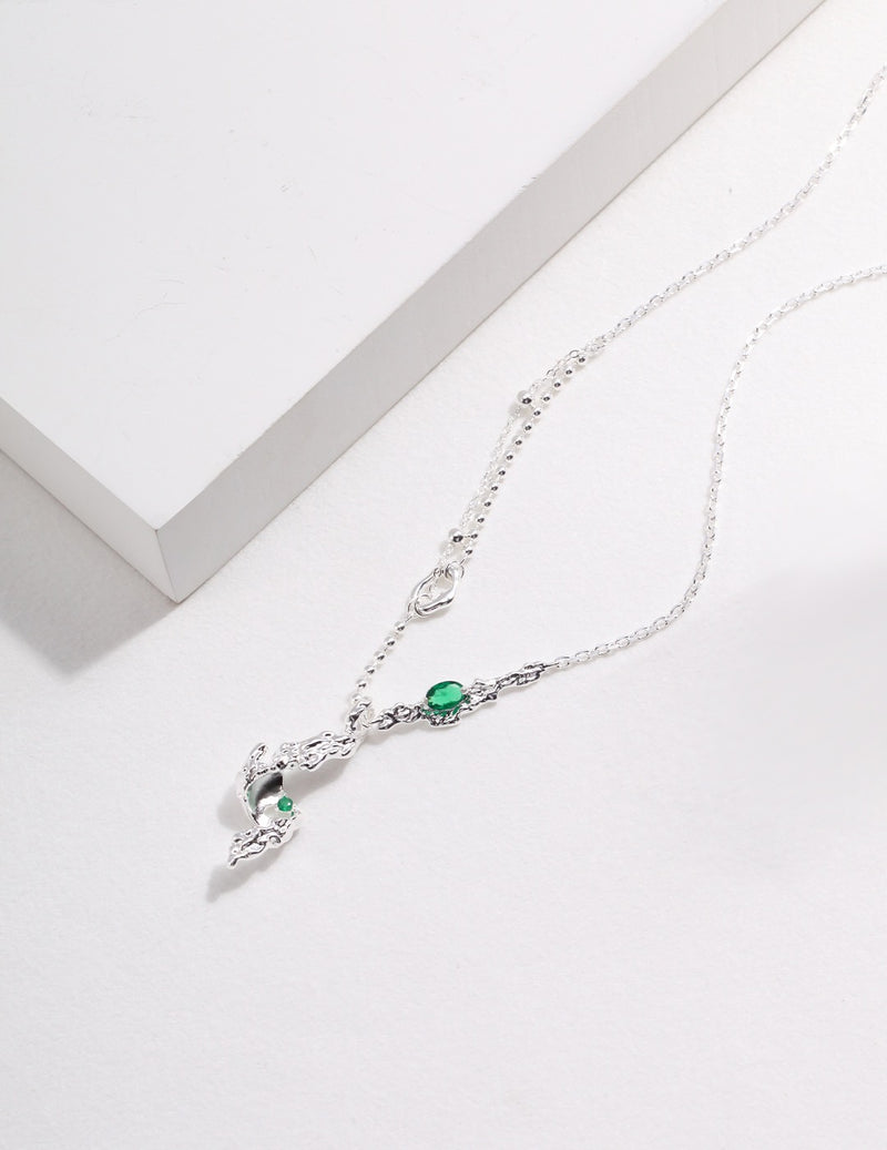 Feuilles Zircon Necklace