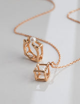 Cube Pearl Necklace