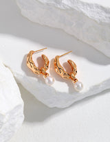 Marjorie Pearl Hoop Earrings