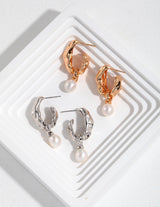 Marjorie Pearl Hoop Earrings