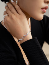 【Exclusive】Ball Chain Silver Bangle