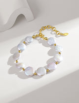 Button Baroque Pearl Bracelet