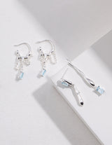 Moon Asymmetric Drop Earrings