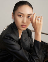 Moon Irregular Silver Ring